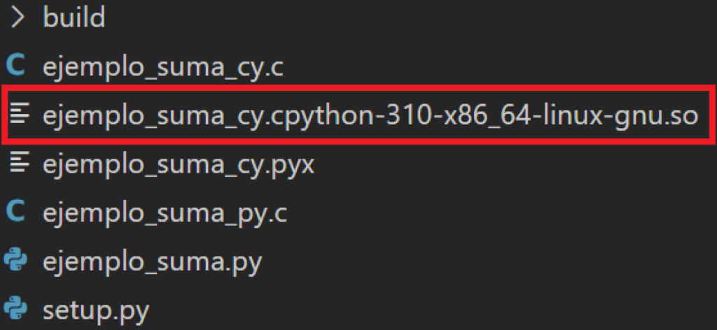 Compilación con python cython extension